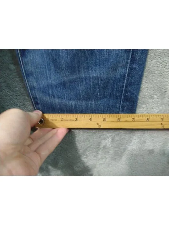 American Eagle Jeans Mens 40x32 Blue Denim Skinny Airflex Distressed Medium Wash - Picture 6 of 10